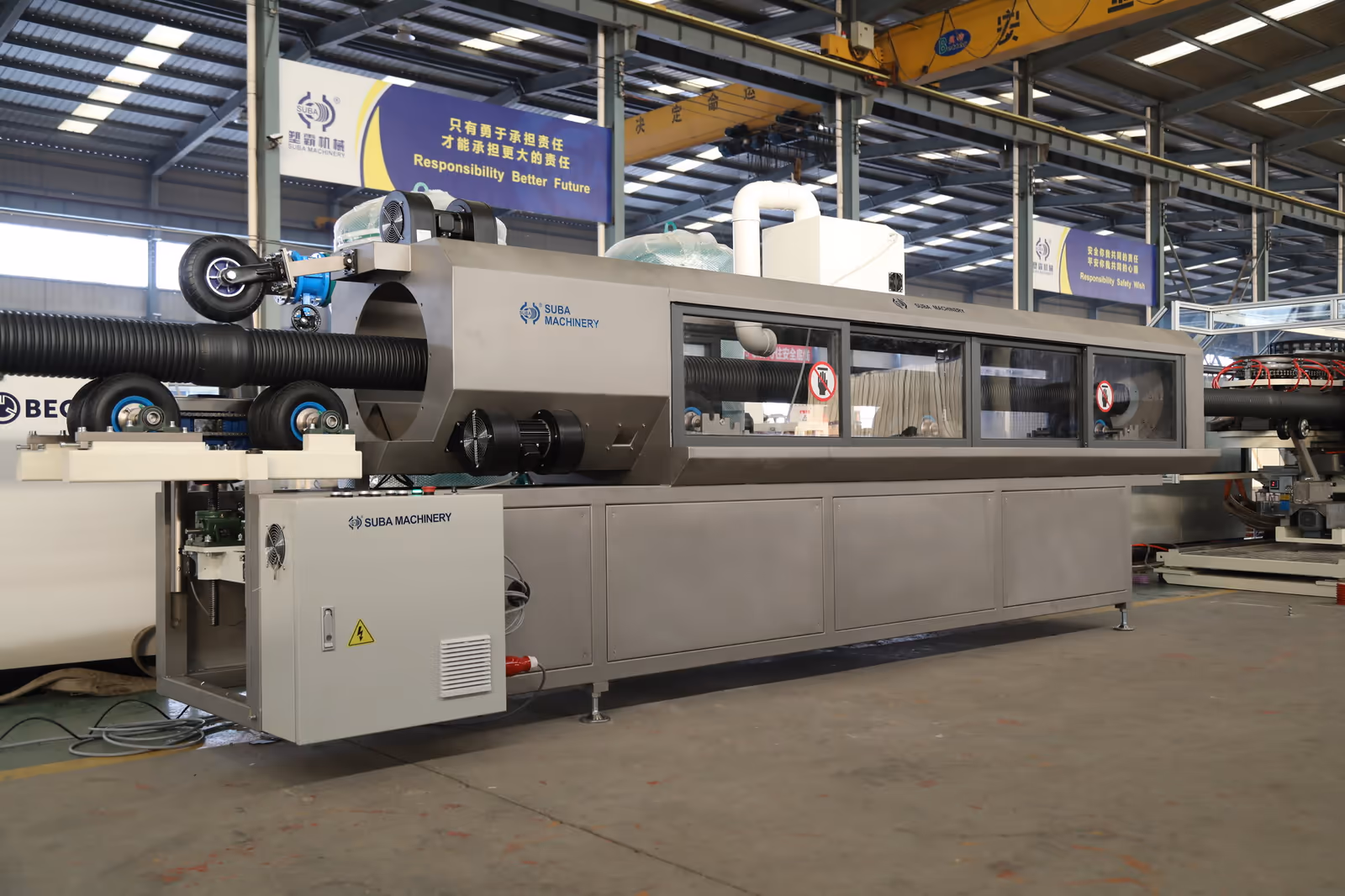 SL300 Corrugated Pipe Extrusion Line - ID100–OD315mm double wall corrugated pipes - 6